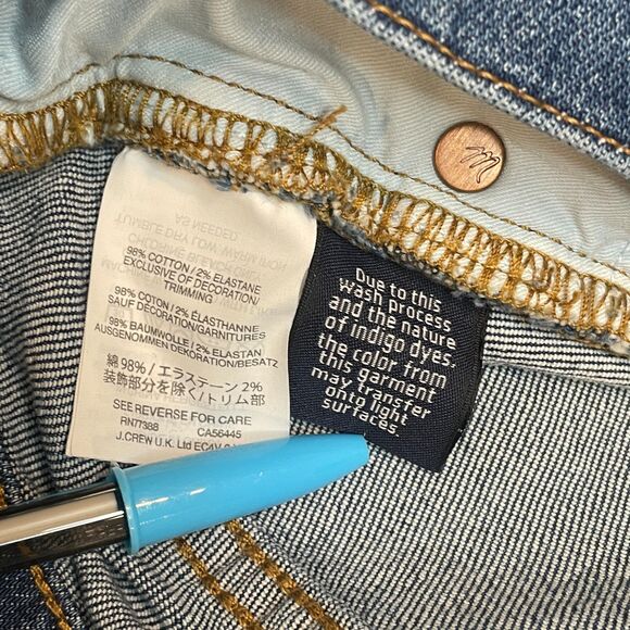 ~ Madewell 28 Denim Shorts Boho Cut-off High Rise Glen Oaks Blue Med Wash - Picture 12 of 13